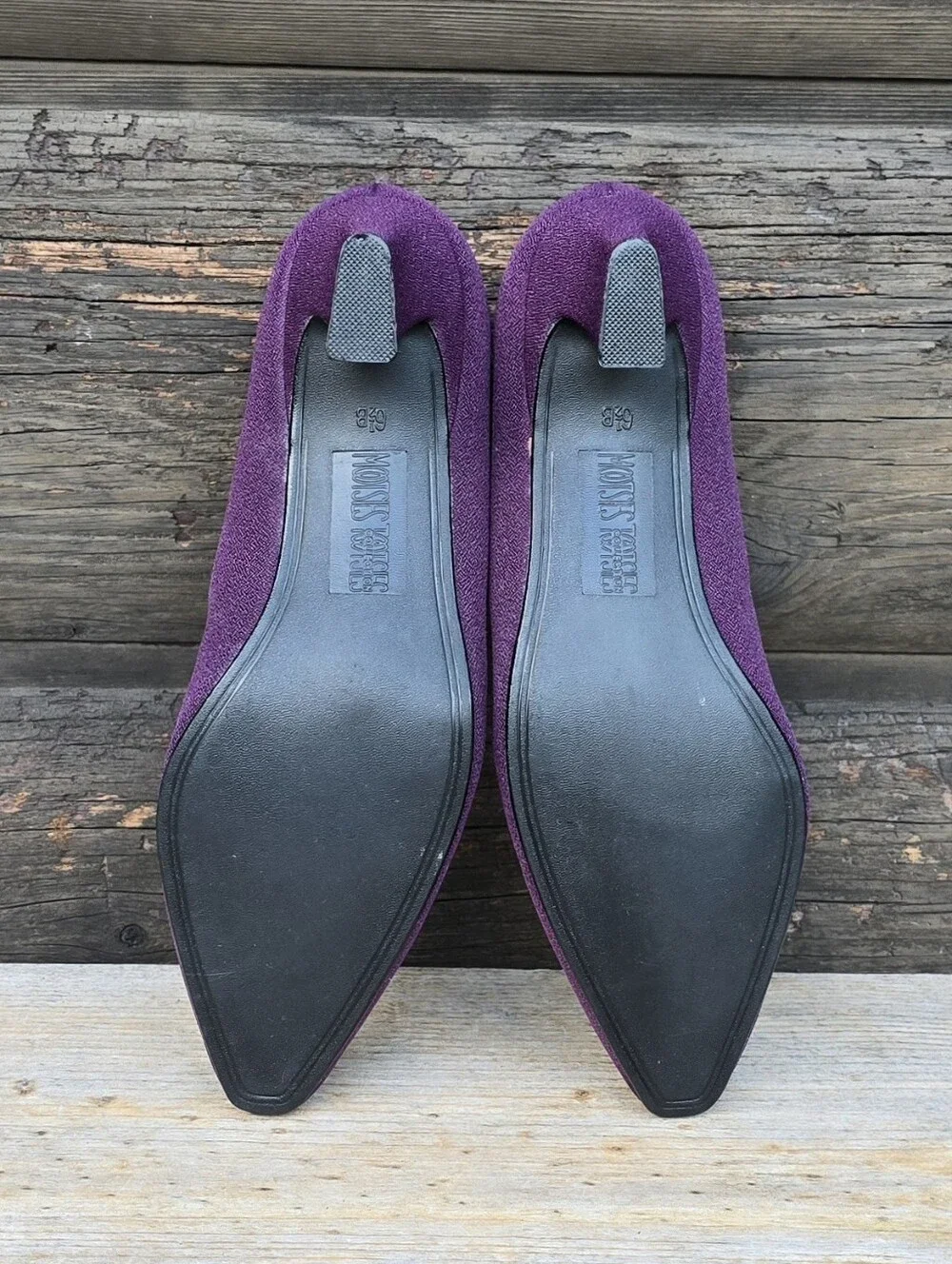 Mootsies Tootsies Siren 90s Office Siren Plum Purple Kitten Heel Pumps 6.5M